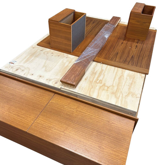 MCM Bed w/ Night Stands & Foot Board