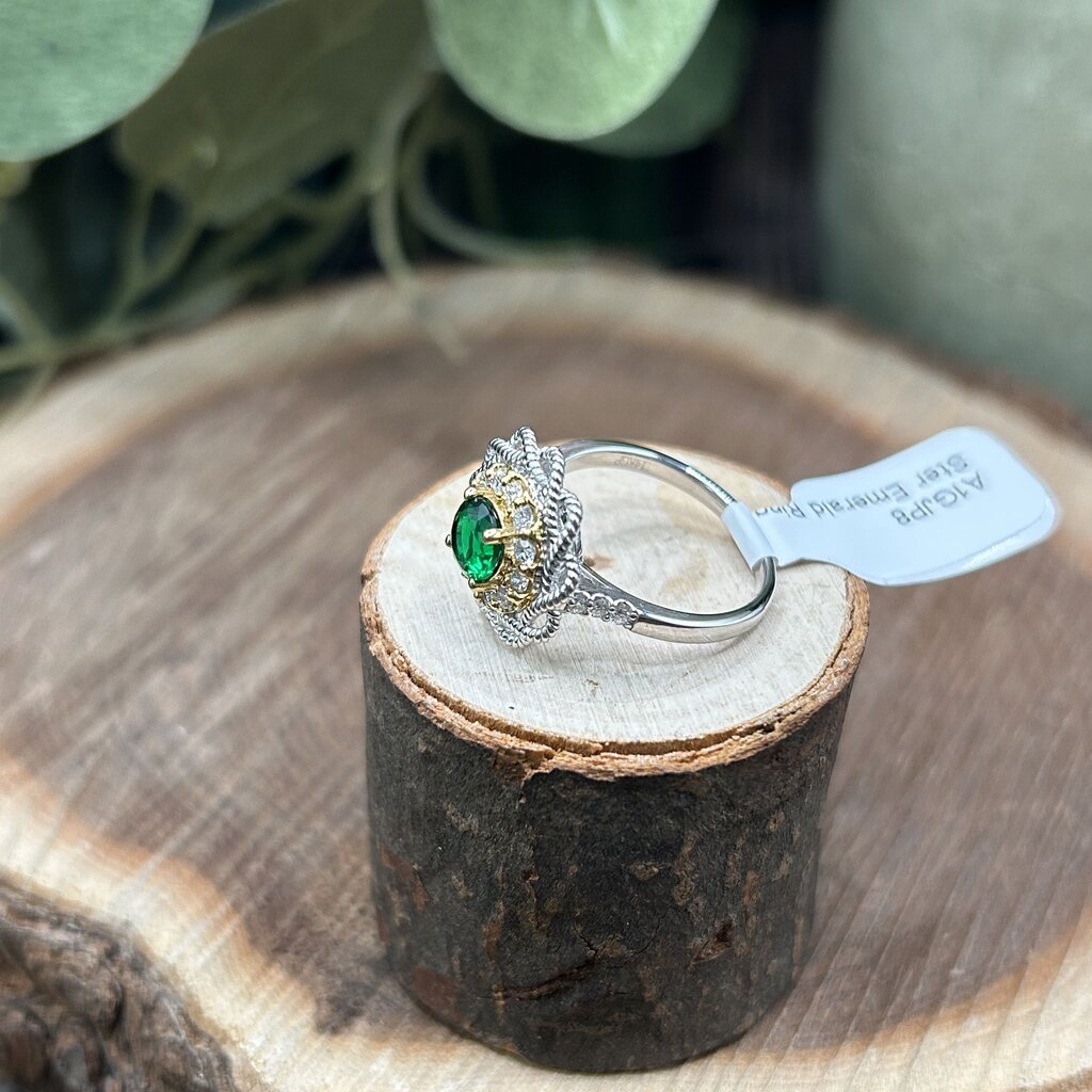 Sterling Emerald Ring