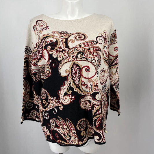 Chicos Paisley Print Sweater
