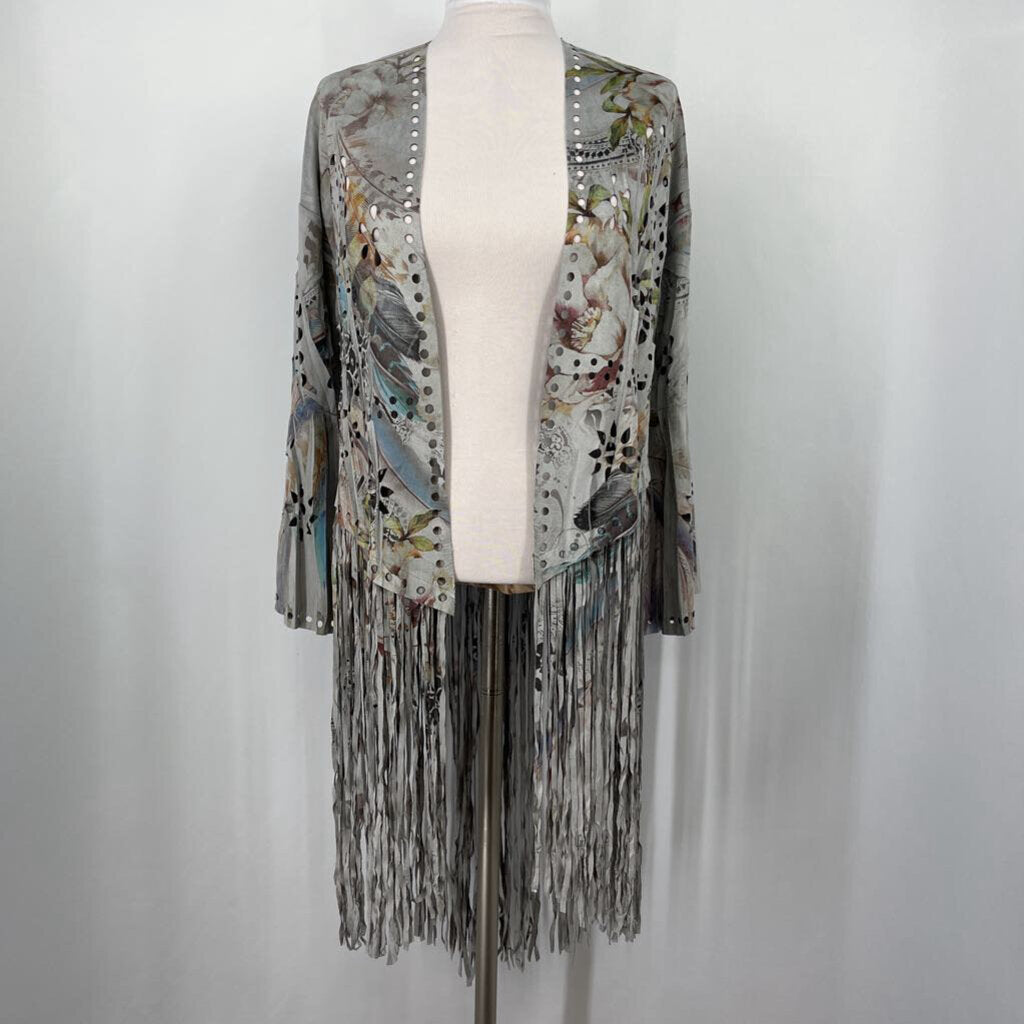 Origami Faux Suede Cardigan