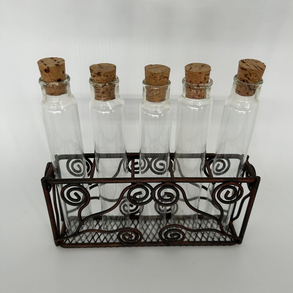 Glass Test Tubes w Caddy