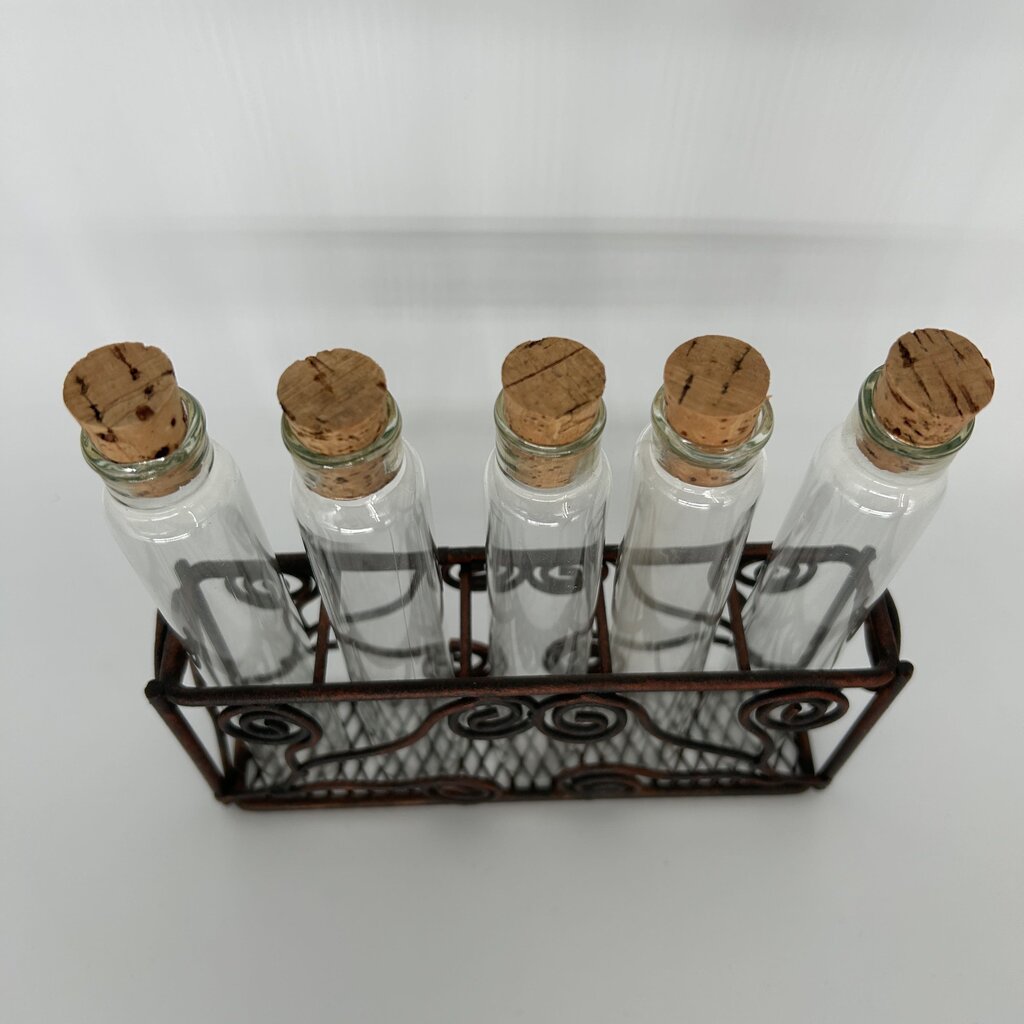 Glass Test Tubes w Caddy