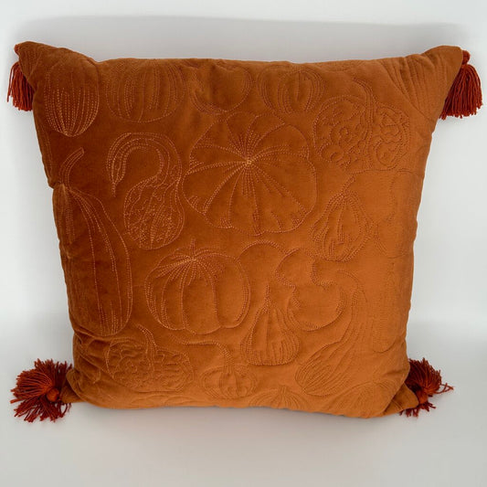 Pumpkin Embroidered Pillow