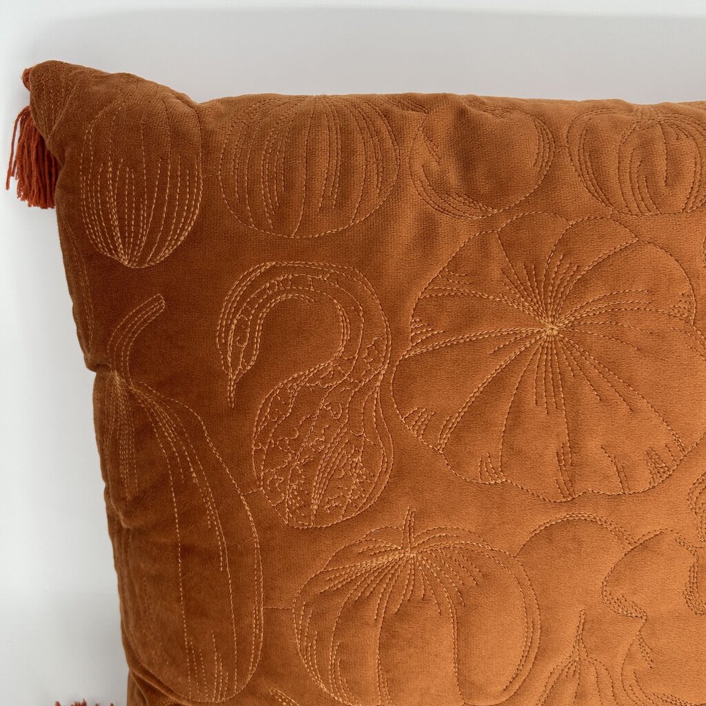 Pumpkin Embroidered Pillow