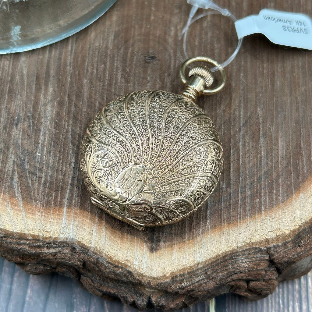 Antique American Waltham 14k Pocket Watch