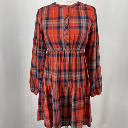 Mystree L/s Plaid Dress