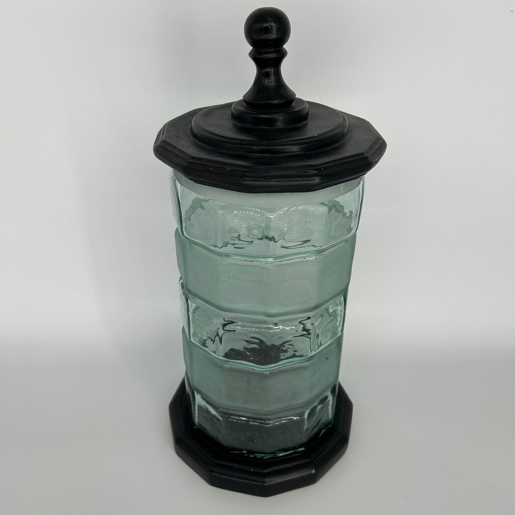 Geometric Canister w/ Stripes