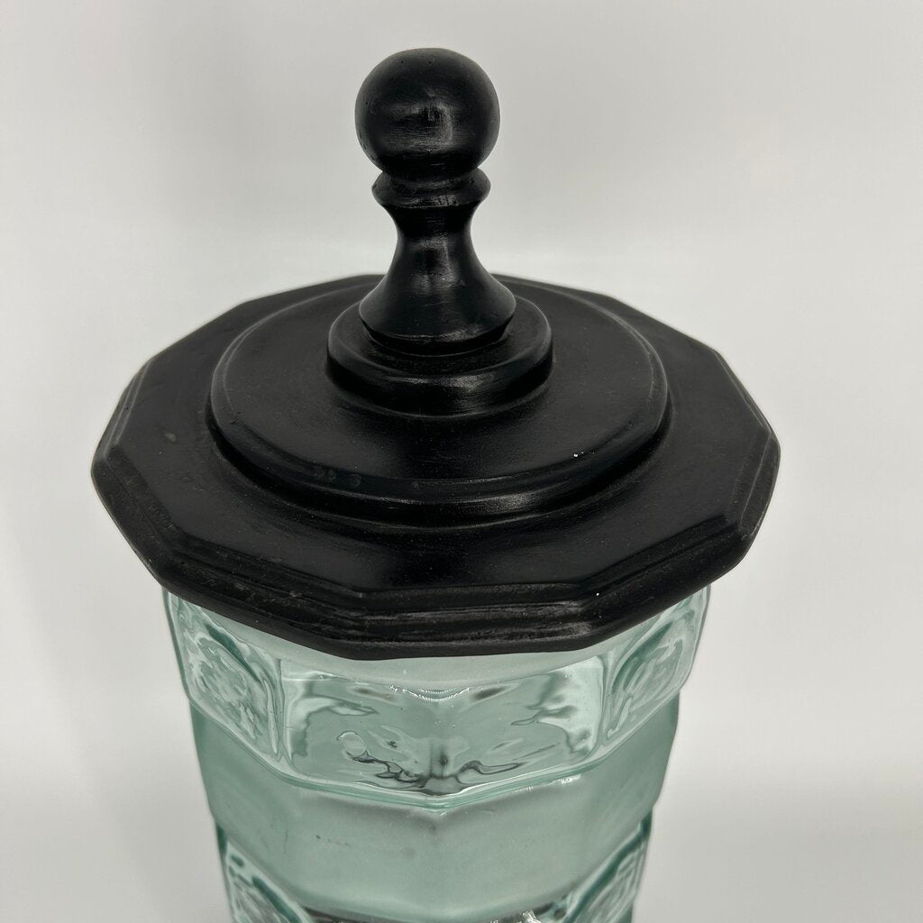 Geometric Canister w/ Stripes