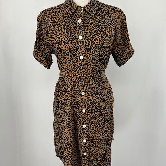 J Crew S/s Animal Print Dress