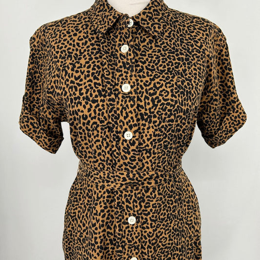 J Crew S/s Animal Print Dress