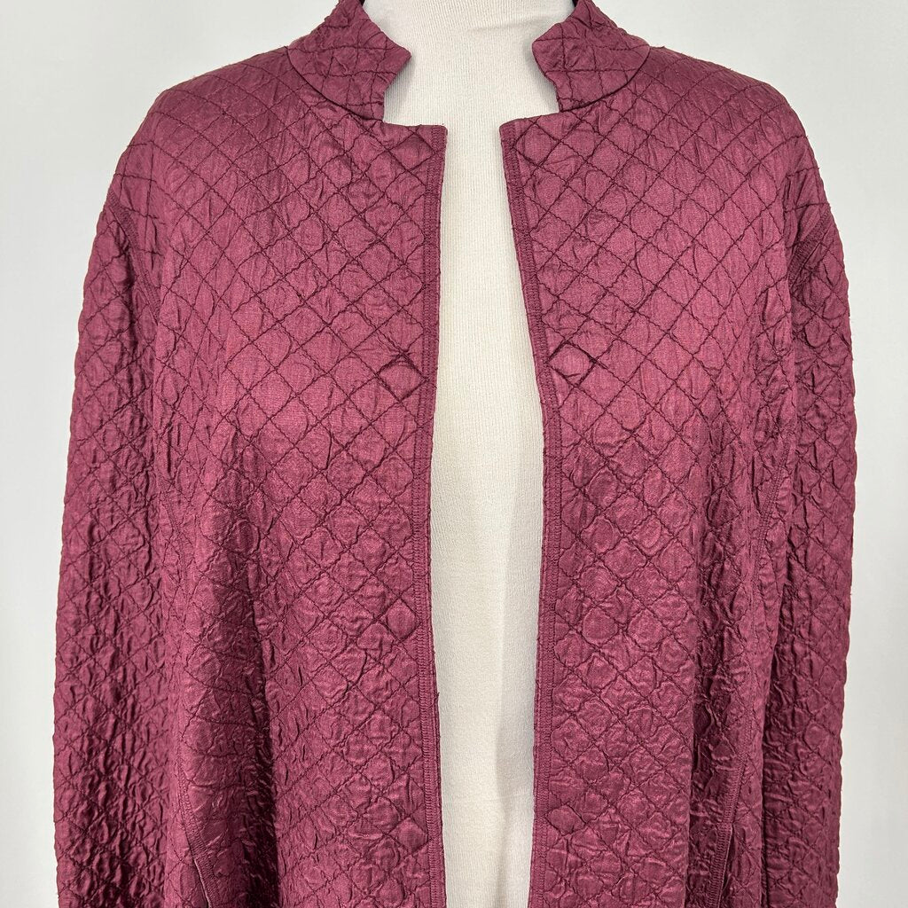 Eileen Fisher Quilted Silk Jacket