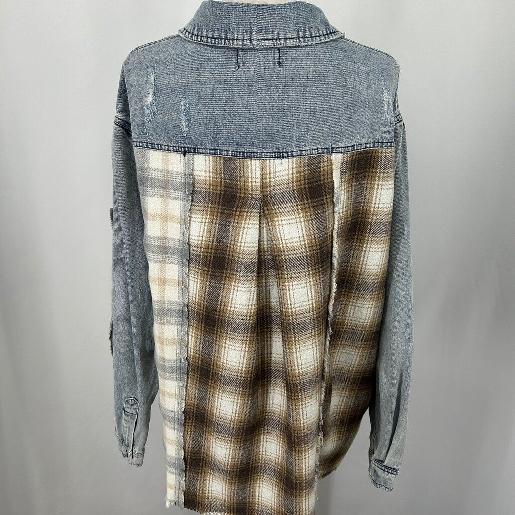 Oli & Hali Denim Plaid Jacket