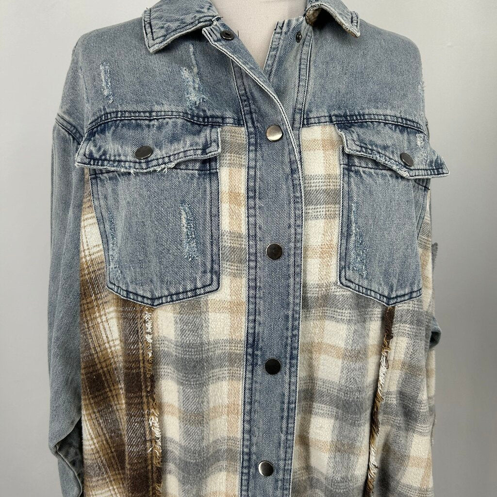 Oli & Hali Denim Plaid Jacket