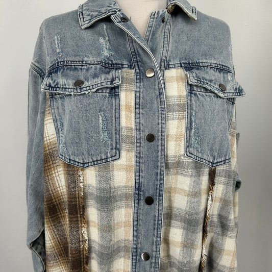 Oli & Hali Denim Plaid Jacket