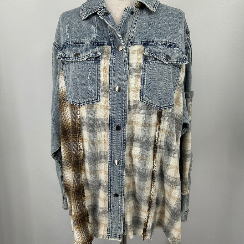 Oli & Hali Denim Plaid Jacket