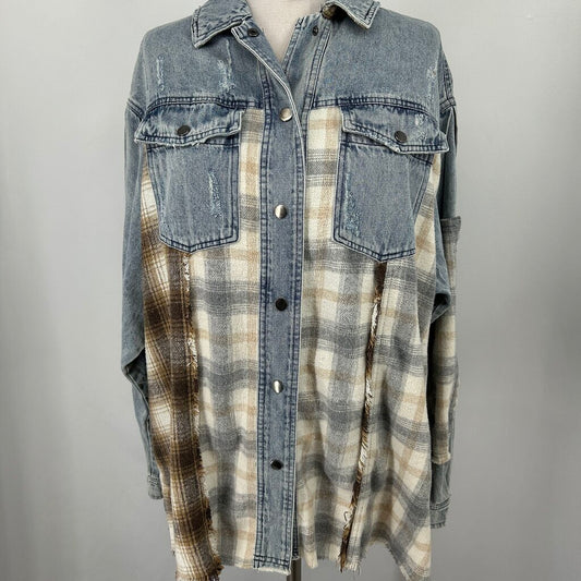 Oli & Hali Denim Plaid Jacket
