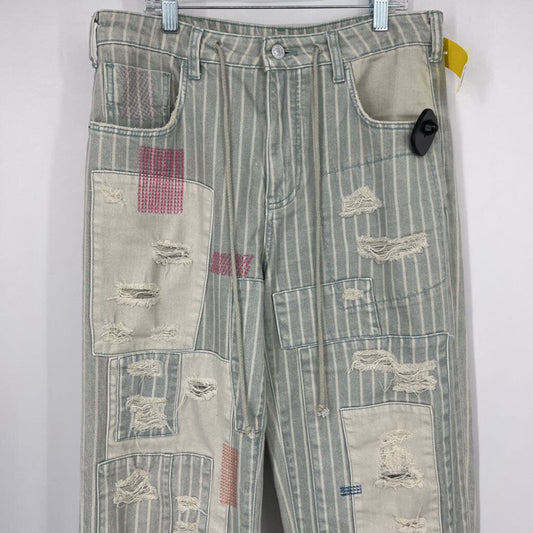 Pilcro Stripe Patchwork Jeans