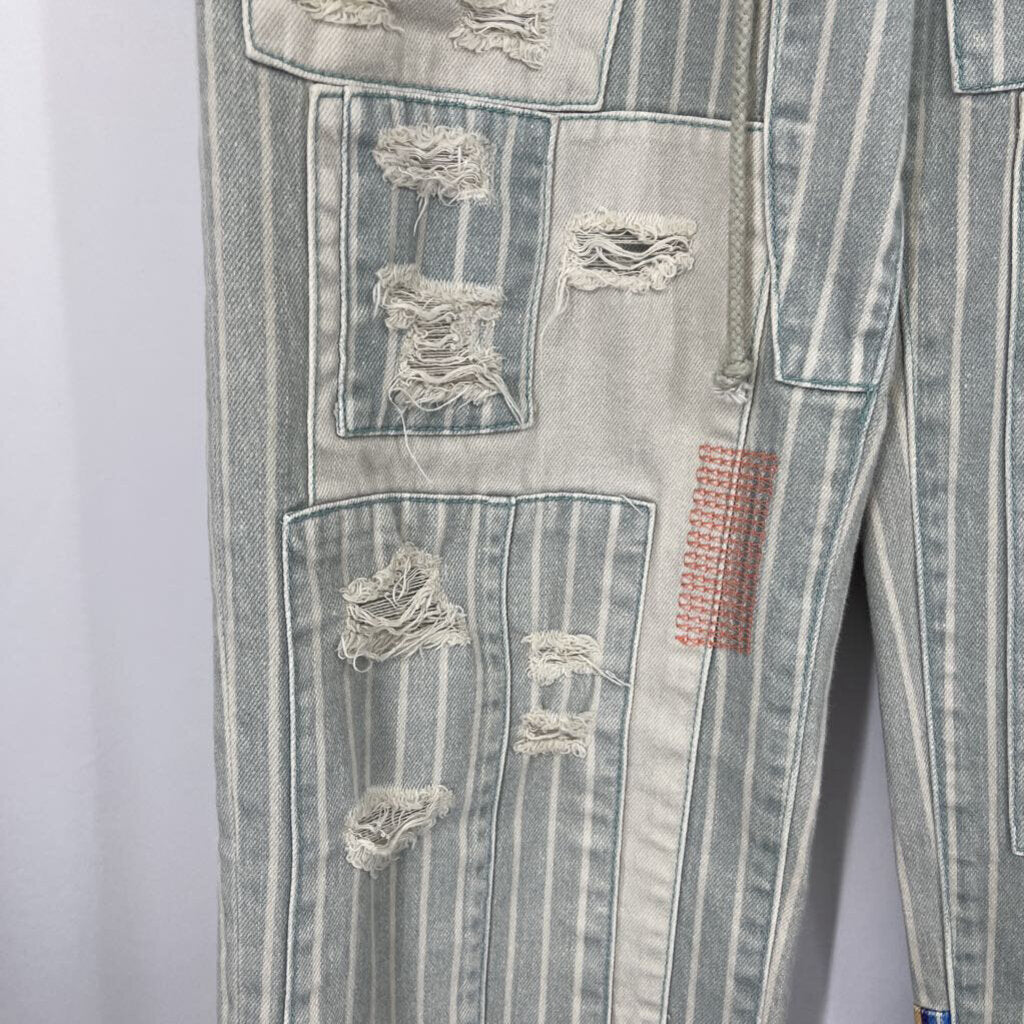 Pilcro Stripe Patchwork Jeans