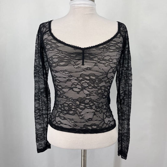 Light Before Dark L/s Lace Shirt