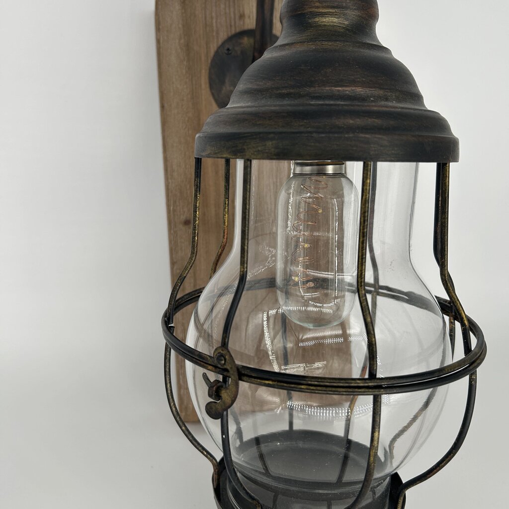 Rustic Lantern Wall Sconce