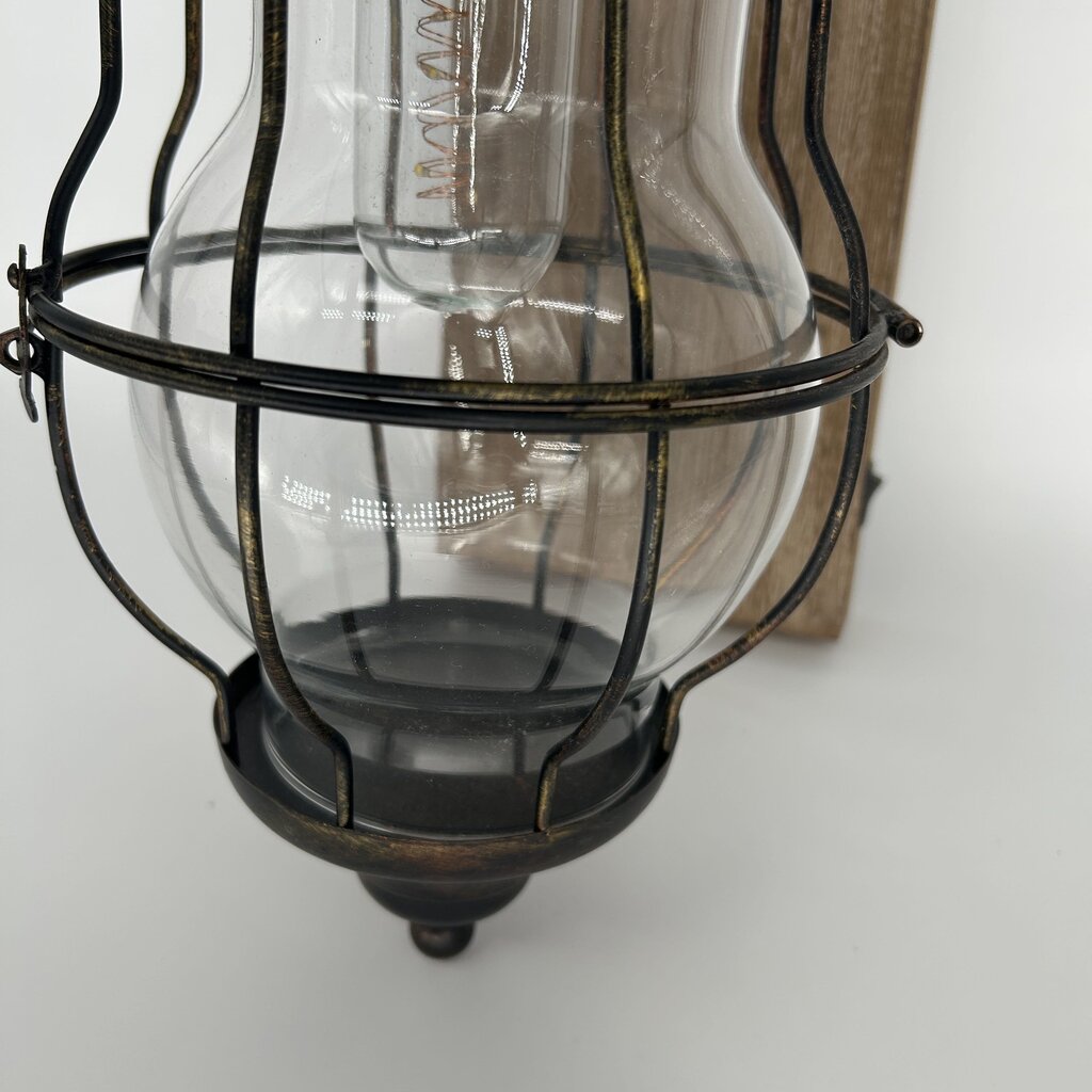 Rustic Lantern Wall Sconce