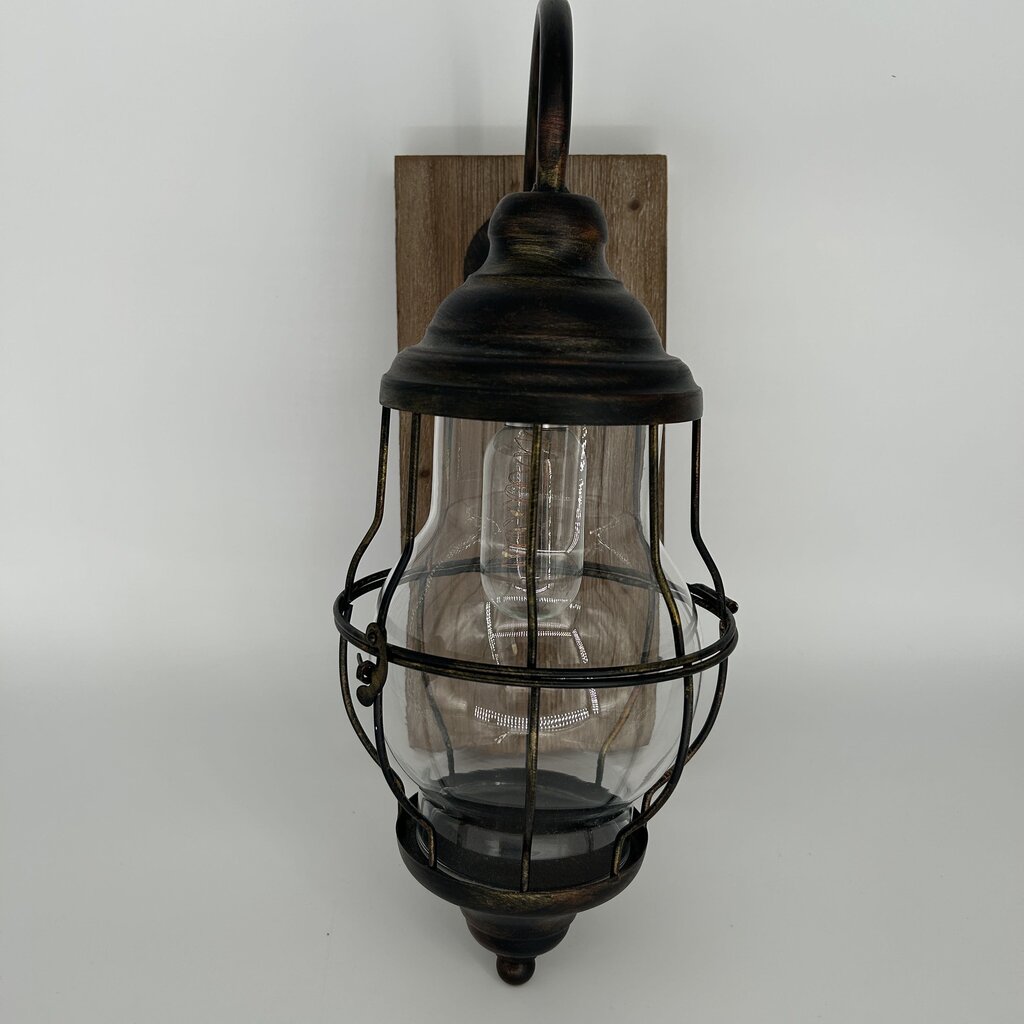 Rustic Lantern Wall Sconce