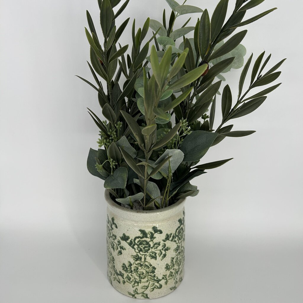 Faux Greenery in Floral Vase