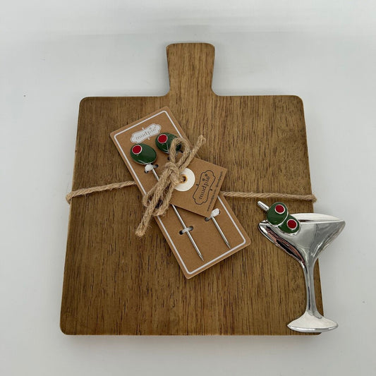 Martini Cheese Board Set