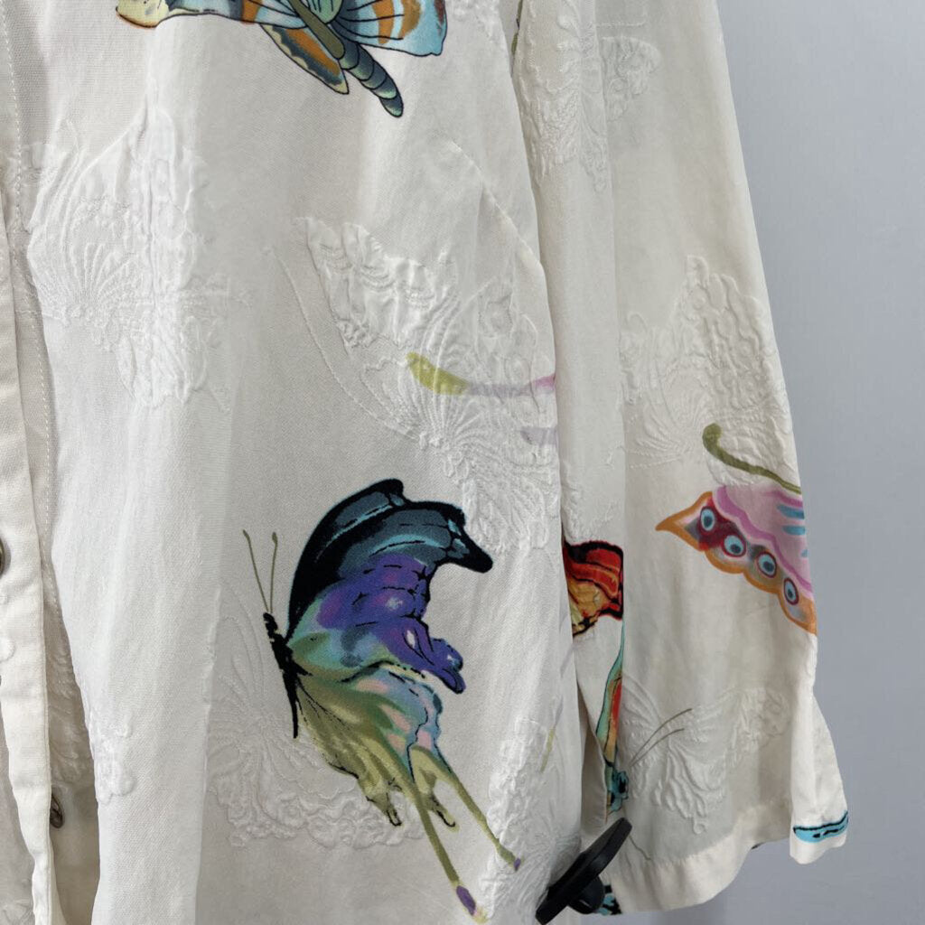 Citron L/s Silk Butterfly Shirt