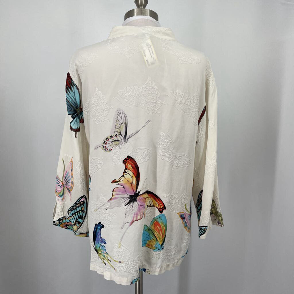 Citron L/s Silk Butterfly Shirt