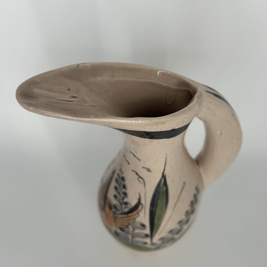 Folkart Pottery Pitcher