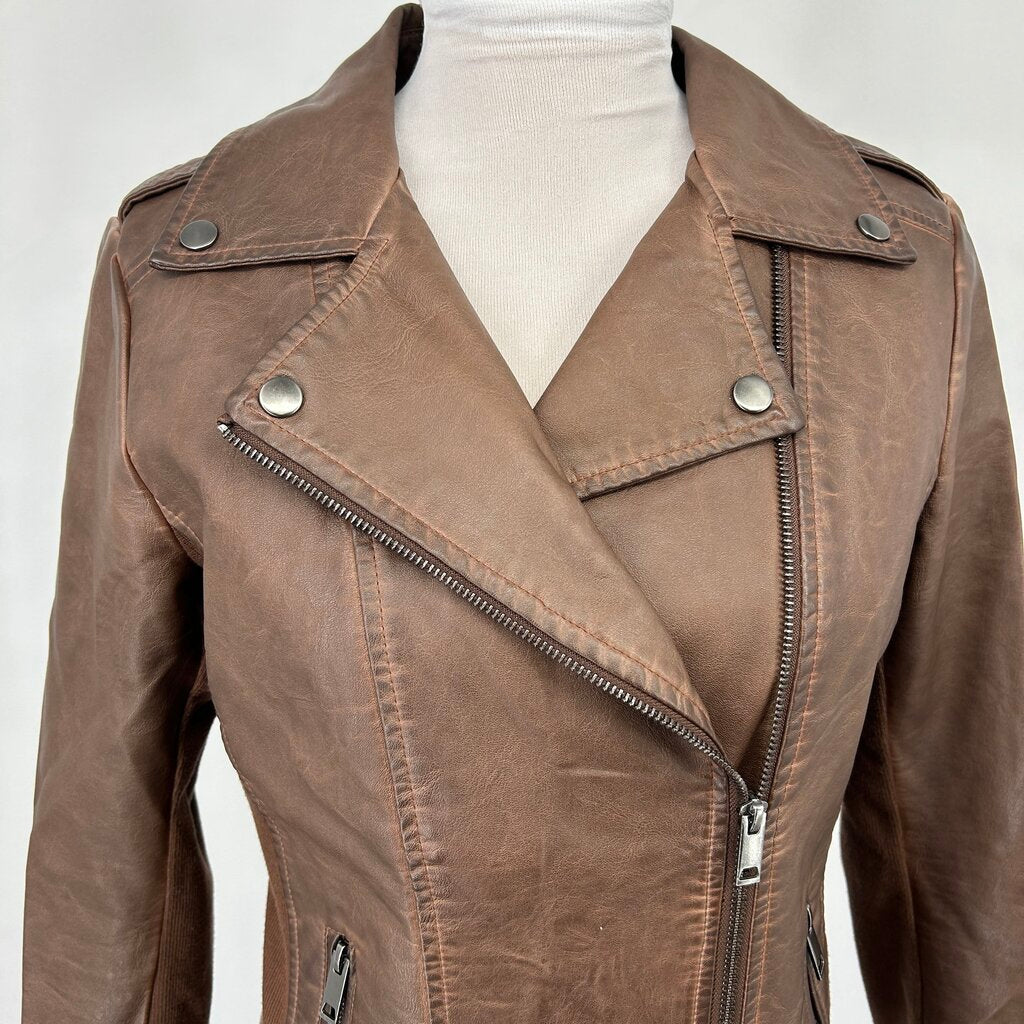 Sebby Vegan Leather Moto Jacket