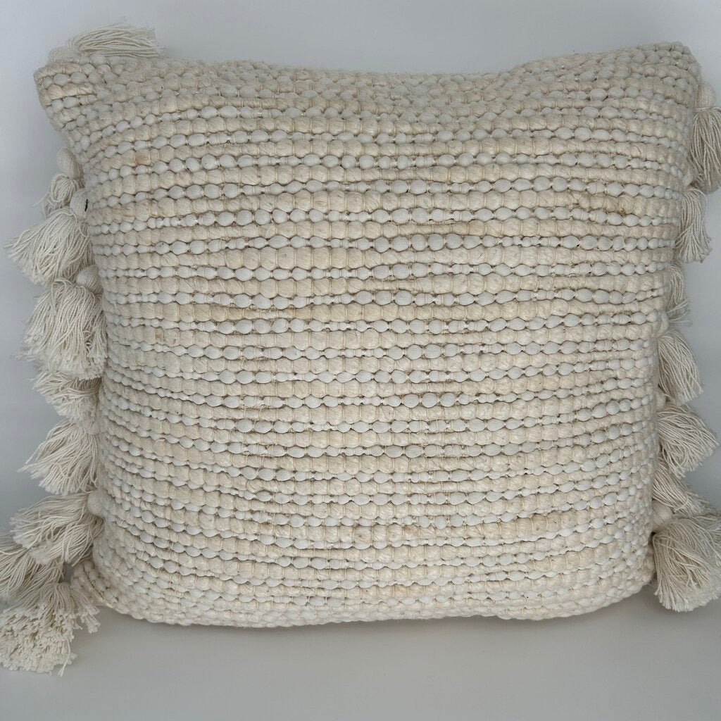 Thick Weave Tassel Pillow