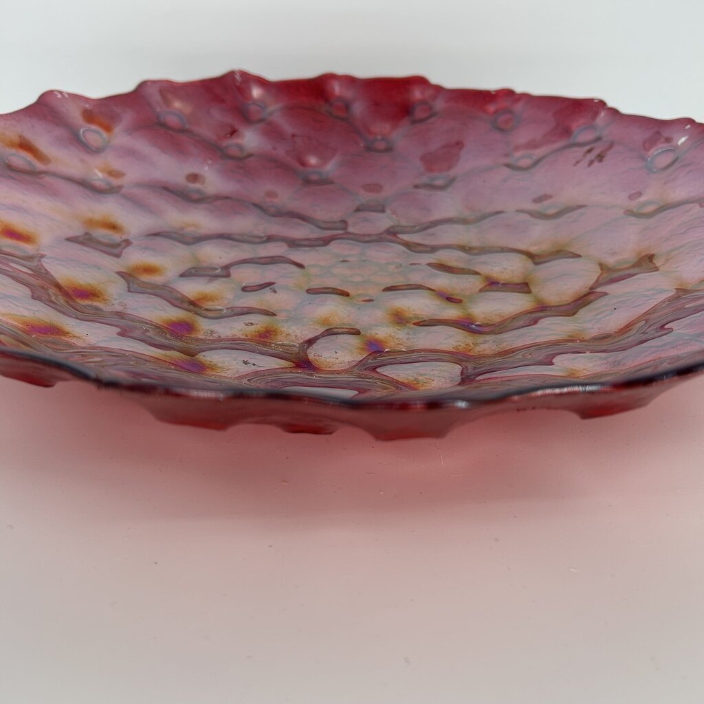 Pressed Glass Coin Bot Bubble Bowl