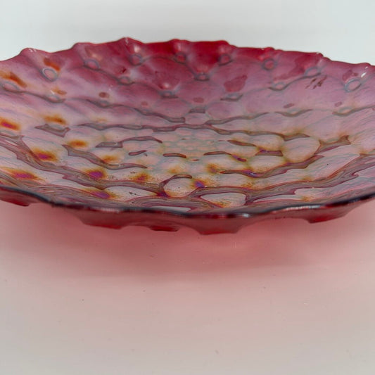 Pressed Glass Coin Bot Bubble Bowl