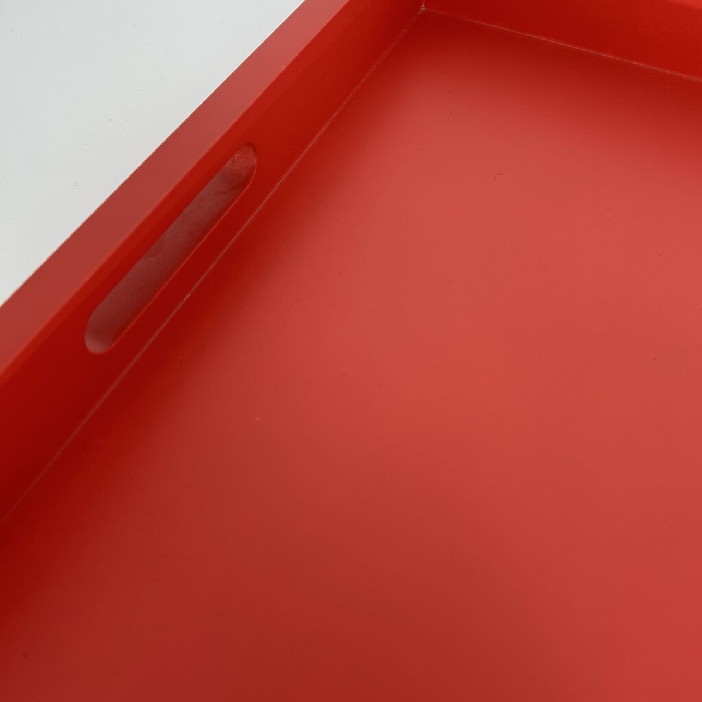 Square Wood Tray w Handles