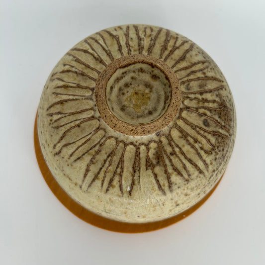 Stoneware Butter Dish w Wood Base