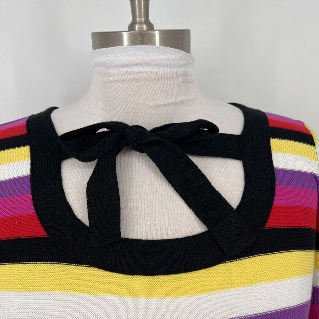 Bordado 3/4 Slv Stripe Sweater
