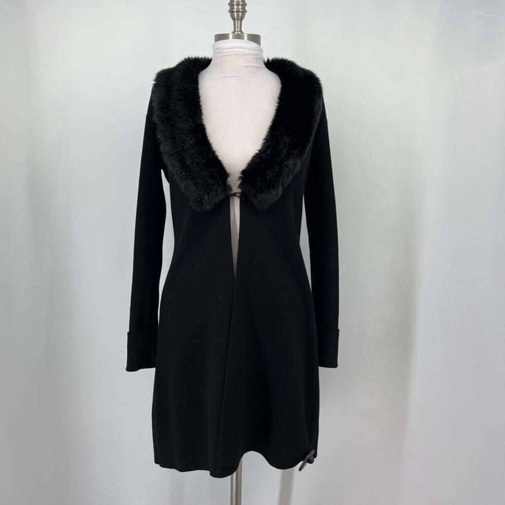 Cabi L/s Cardigan w/Faux Fur Collar