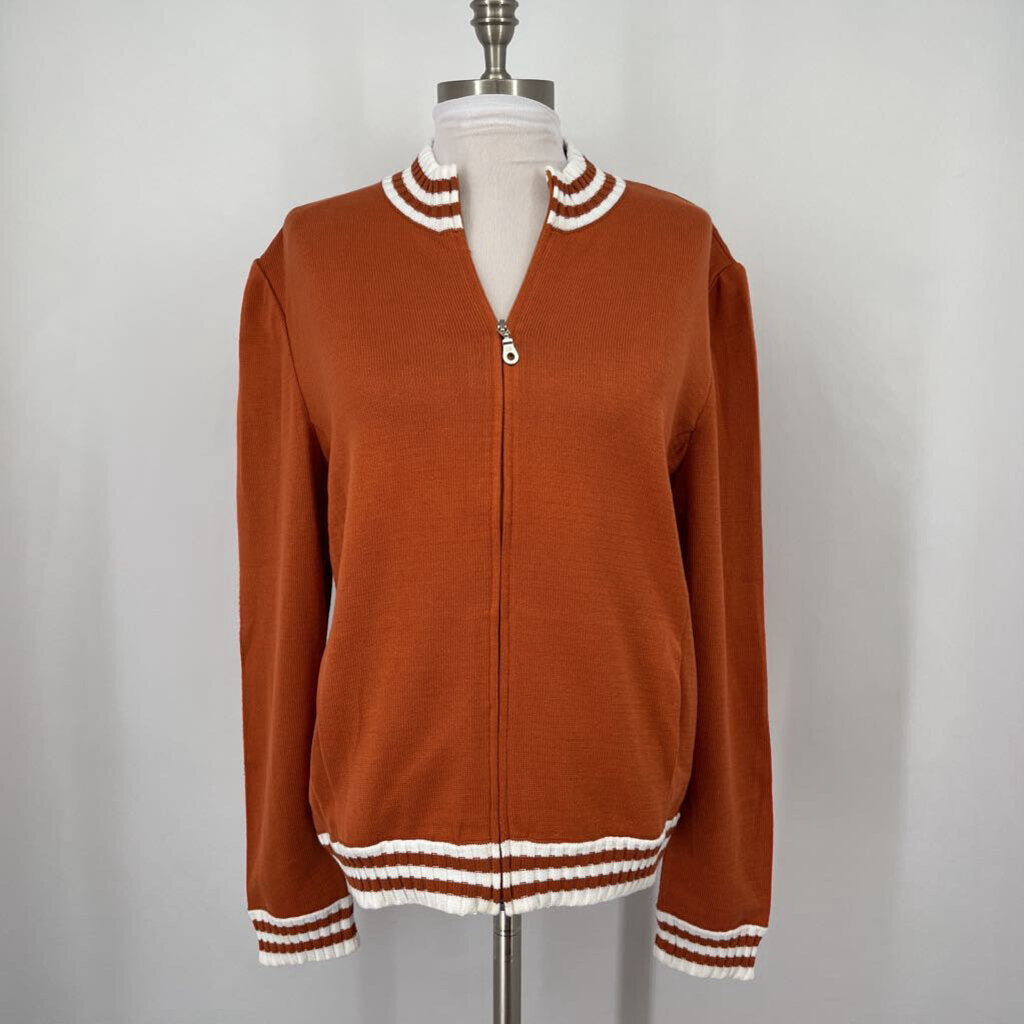 Bordado Knit Zip Cardigan