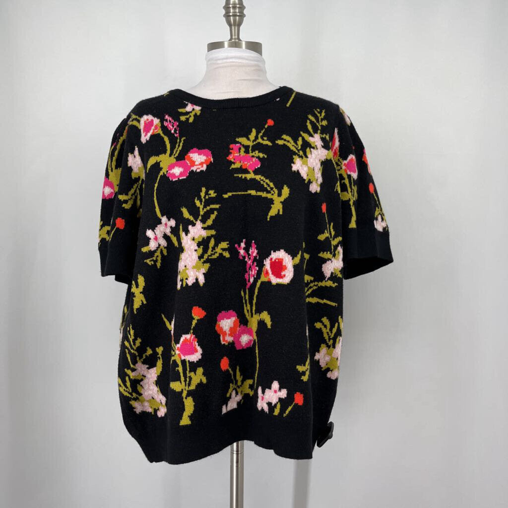 Tahari S/s Floral Sweater