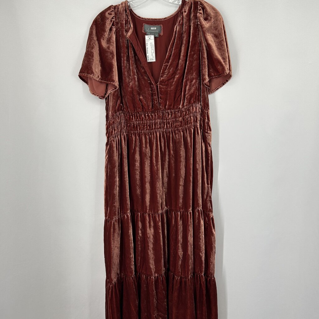 Anthropologie S/s Velvet Maxi Dress
