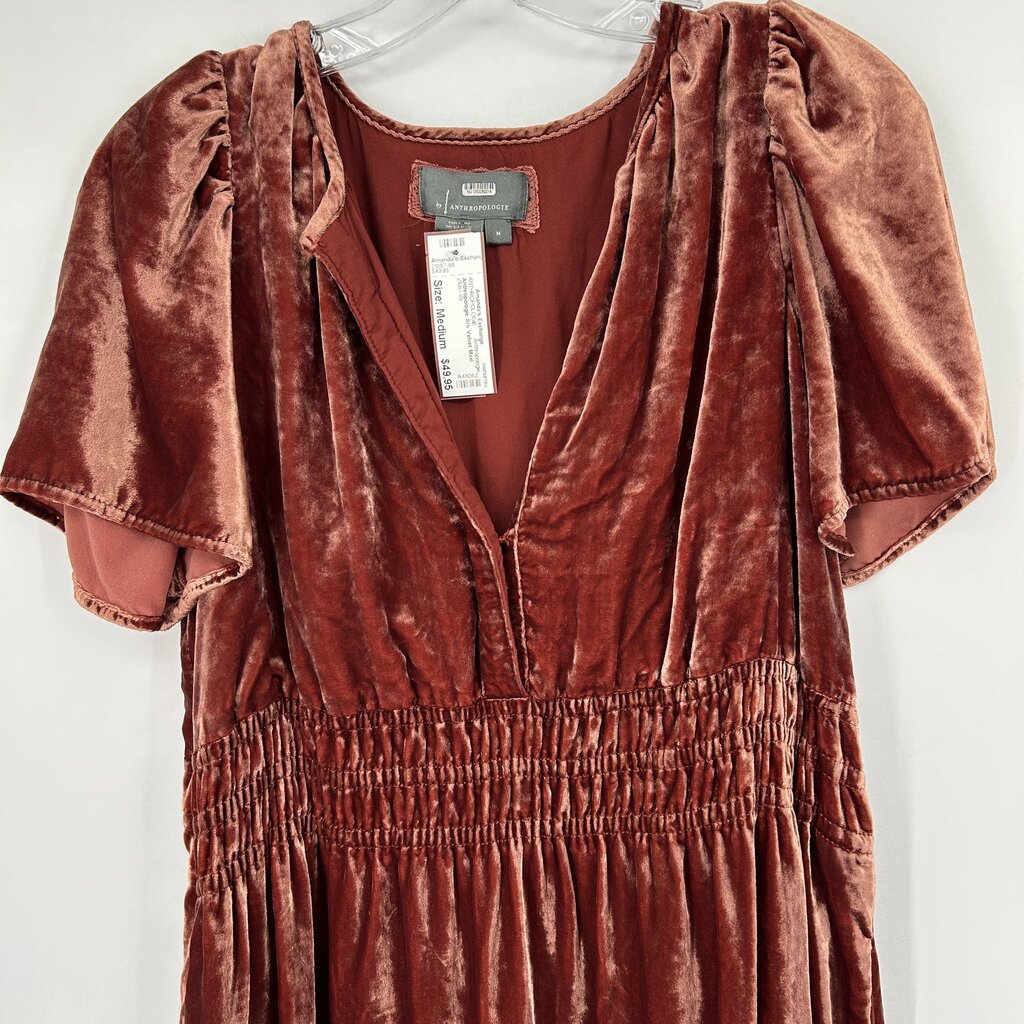 Anthropologie S/s Velvet Maxi Dress