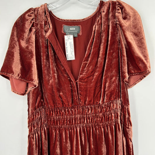 Anthropologie S/s Velvet Maxi Dress