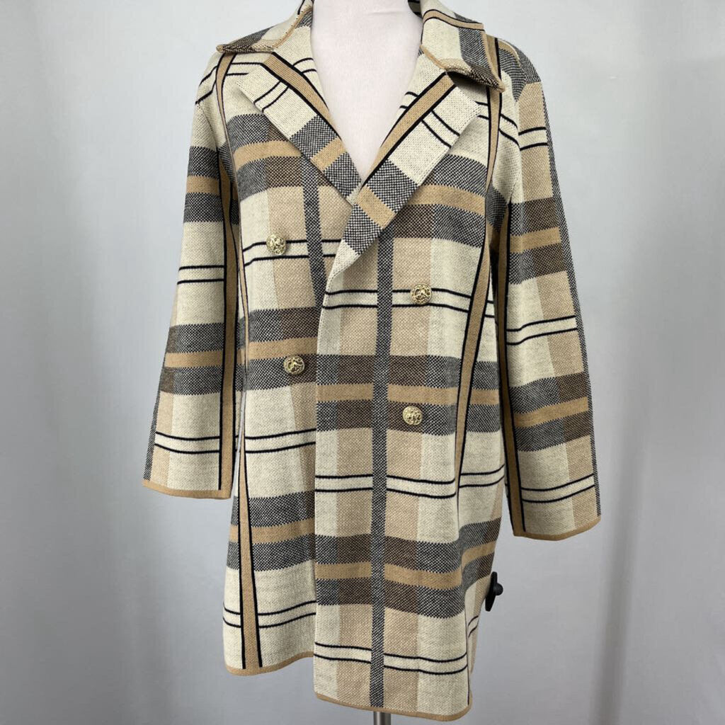 Anne Klein Plaid Coat