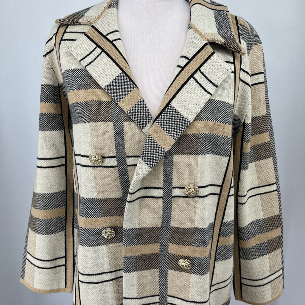 Anne Klein Plaid Coat
