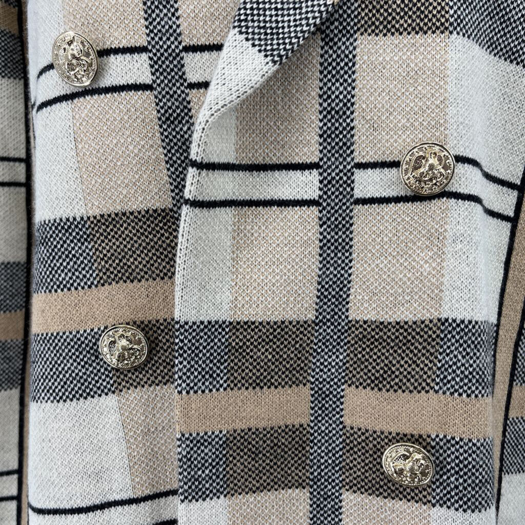 Anne Klein Plaid Coat