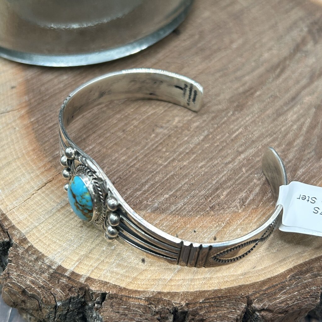 Will Denetdale Sterling Turquoise Bracelet