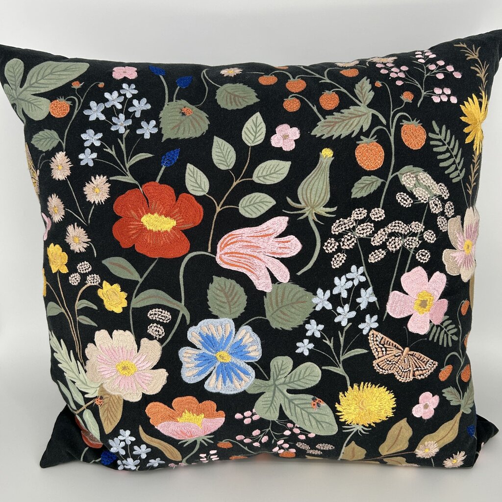 Floral Embroidery Pillow