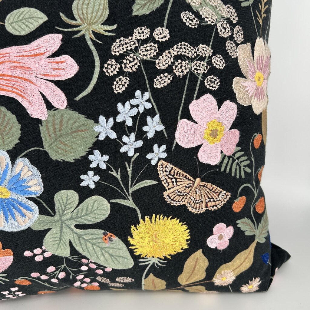 Floral Embroidery Pillow